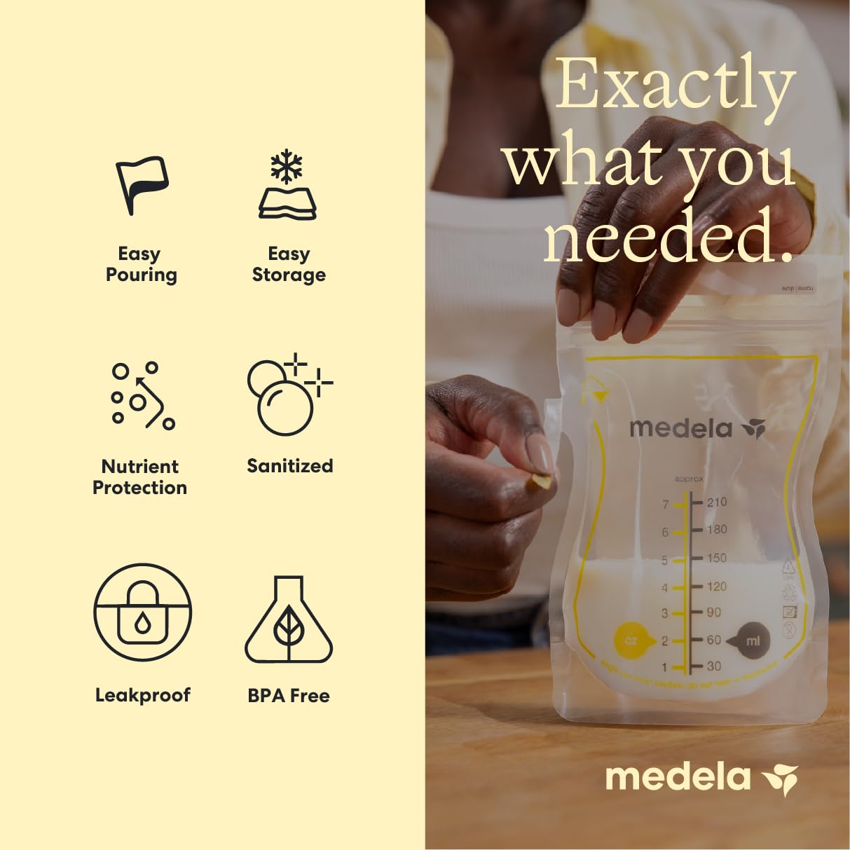 Thumbnail 2 de Medela Easy Pour Breastmilk Storage Bags 100 count