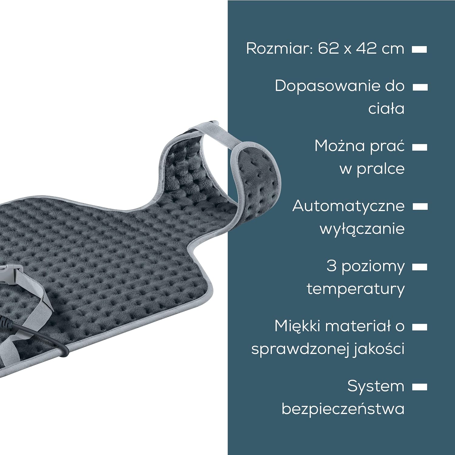 Thumbnail 6 de Beurer HK 64 Grey – poduszka elektryczna 62 × 42 cm, 3 poziomy ciepła