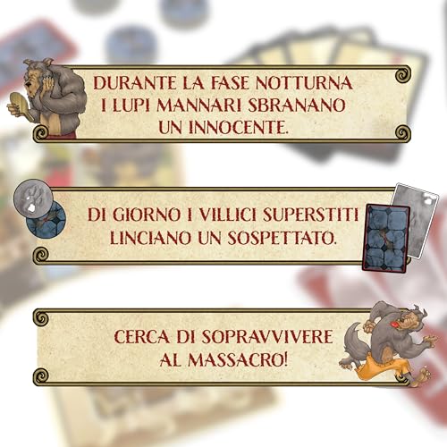 Detalle 2 de Lupus in Tabula Deluxe Rosso (DVG9200) per 8–24 giocatori, dV Giochi
