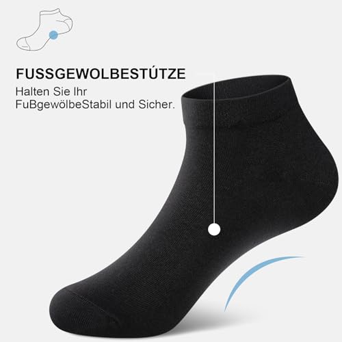 Detalle de fitfets Sneaker Socken Herren Damen – 10 Paar Kurzsocken aus Baumwolle