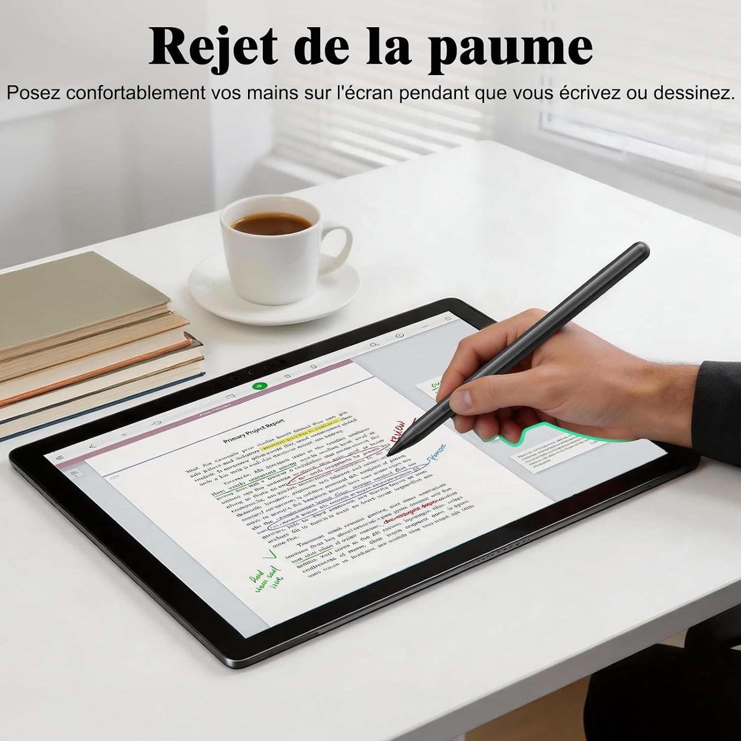 Thumbnail 6 de Stylet Microsoft Surface : 4096 niveaux de pression, inclinaison et rejet de paume - compatibilité étendue