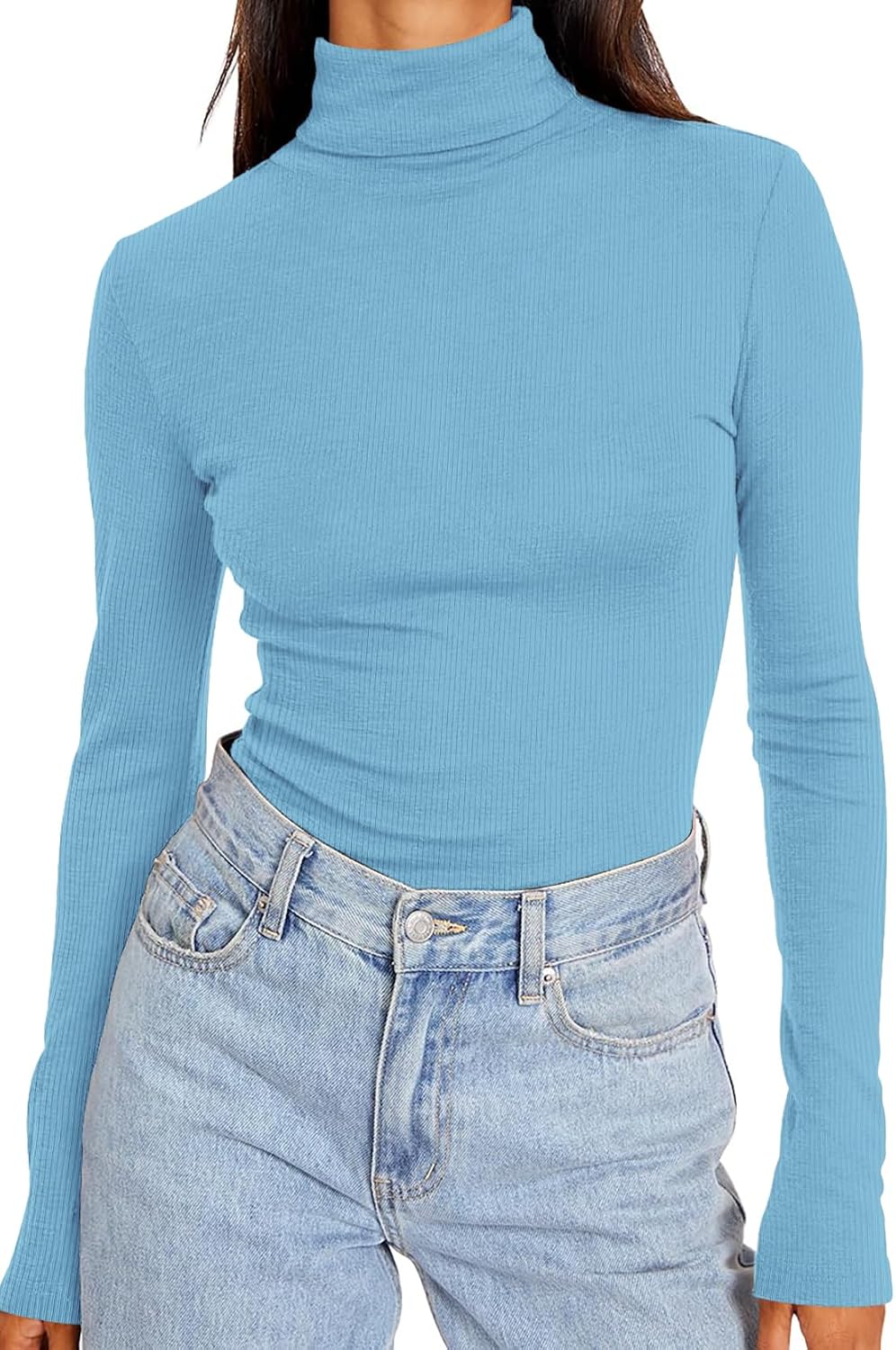 Thumbnail 6 de DUOEASE Rollkragenpullover Damen Basic – langärmeliges Longsleeve mit Rollkragen für Herbst & Winter