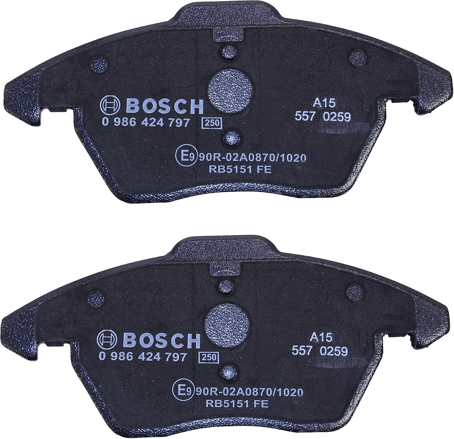 Detalle de Bosch BP938 Bremsbeläge vorne – Kupferfrei, leise und staubarm, 1 Set (4 Beläge) mit Verschleißanzeigern