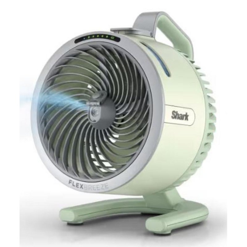Detalle de Ventilador de Sobremesa Shark FlexBreeze HydroGo FA050EUGN: ventilación potente y nebulización en formato portátil