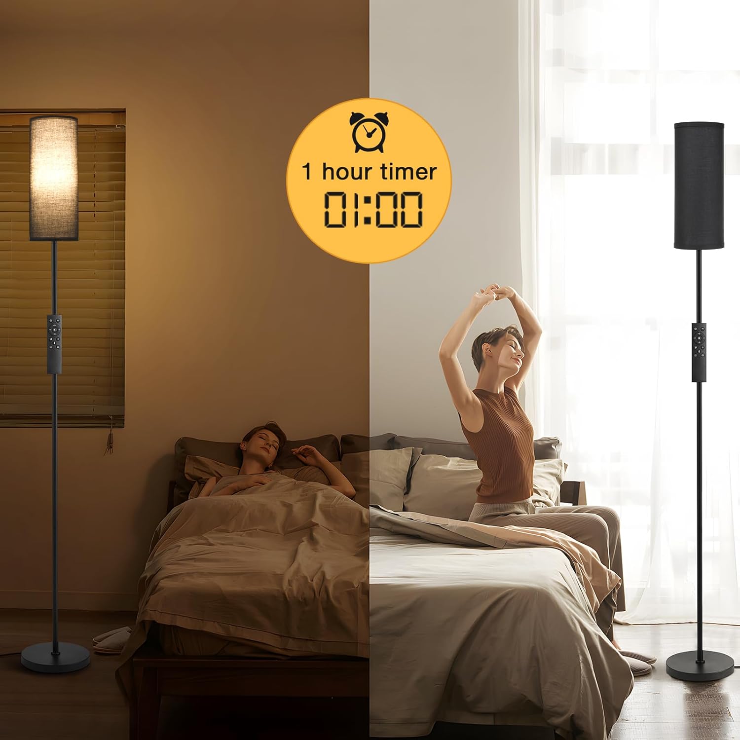 Thumbnail 5 de Aooshine Floor Lamp dimmable 3‑colour temps with remote 🛋