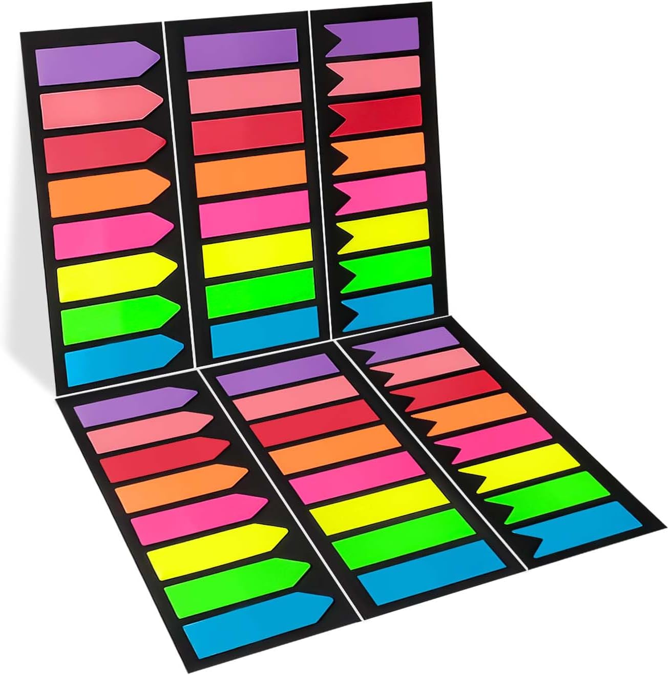 Detalle de Xcdhemde EU-BQZ plakmarkers, 1.200 stuks in 8 kleuren en 3 vormen