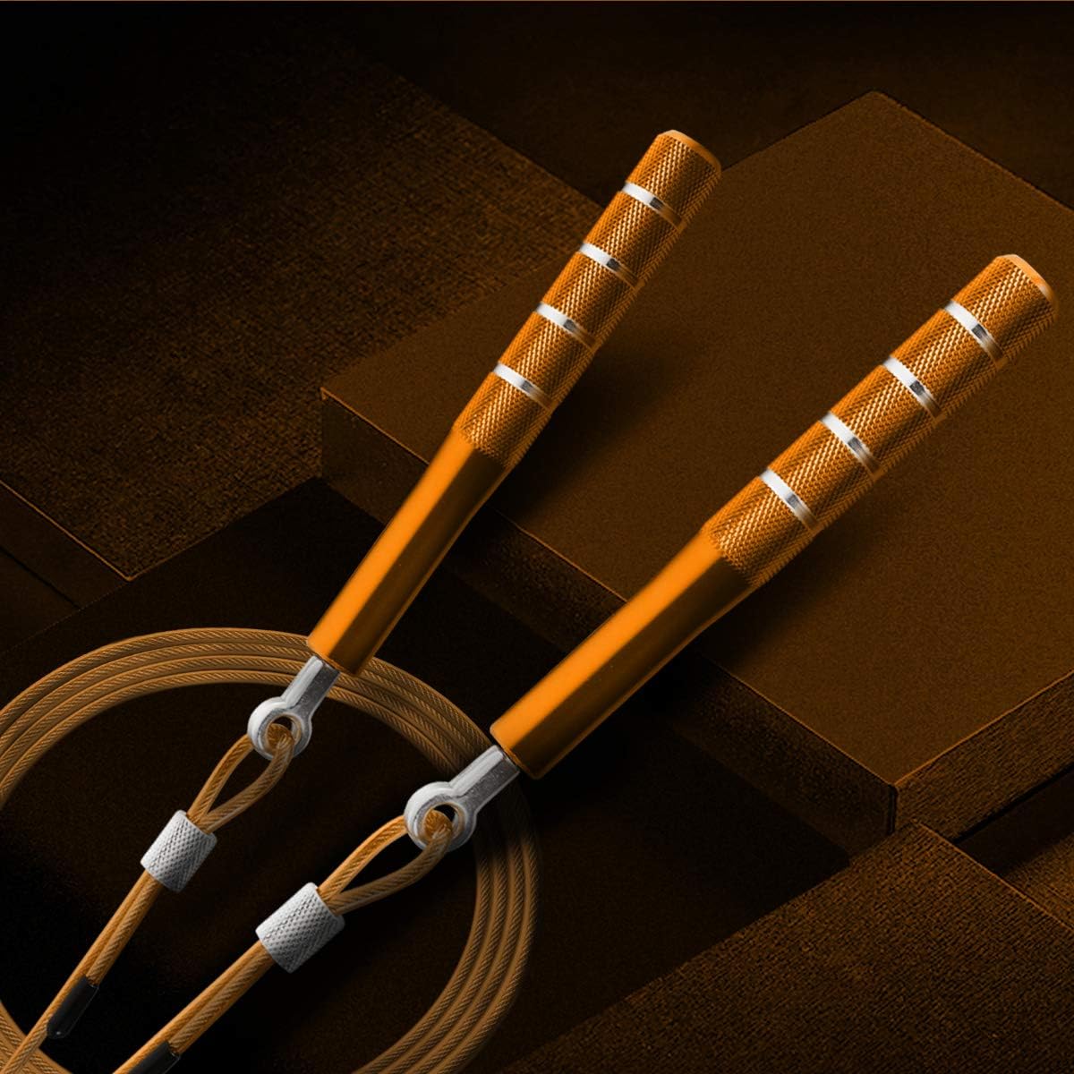 Detalle 1 de Wastou M044 Adjustable Speed Jump Rope with Aluminium Handles and Steel Cable