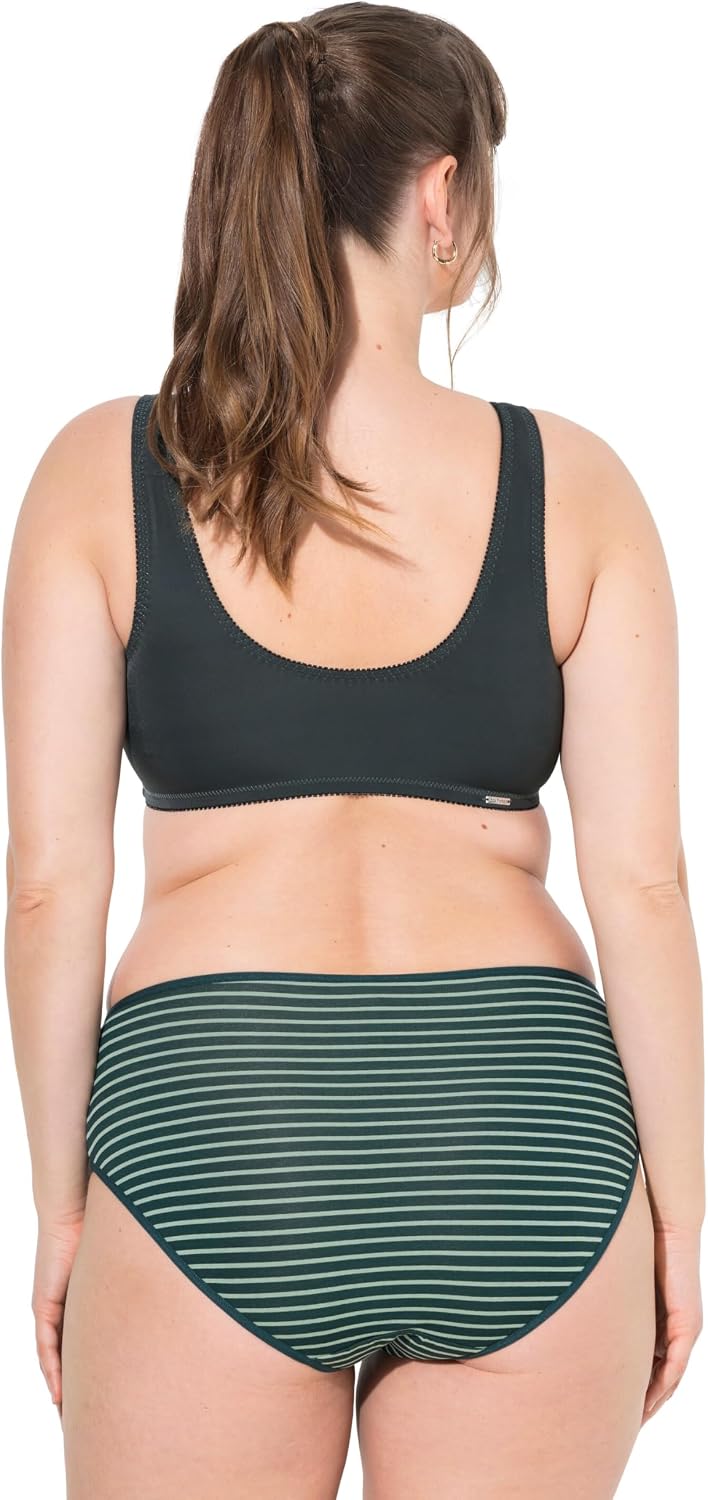 Detalle de Ulla Popken Damen Große Größen 7/8-Cargohose mit Komfortbund und Krempelriegel – hochwertige Passform in Übergrößen