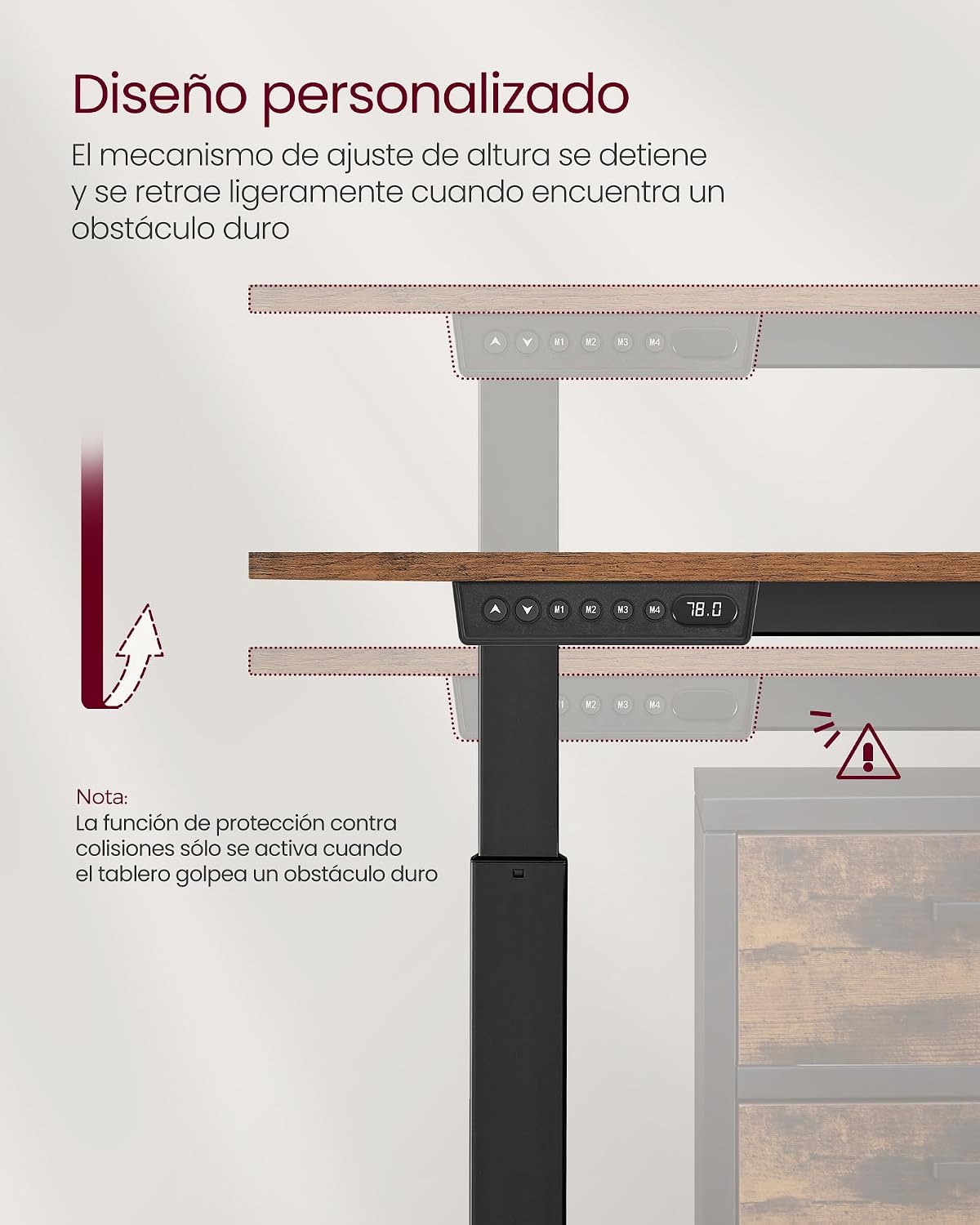 Thumbnail 6 de VASAGLE scrivania elettrica 72-120 cm