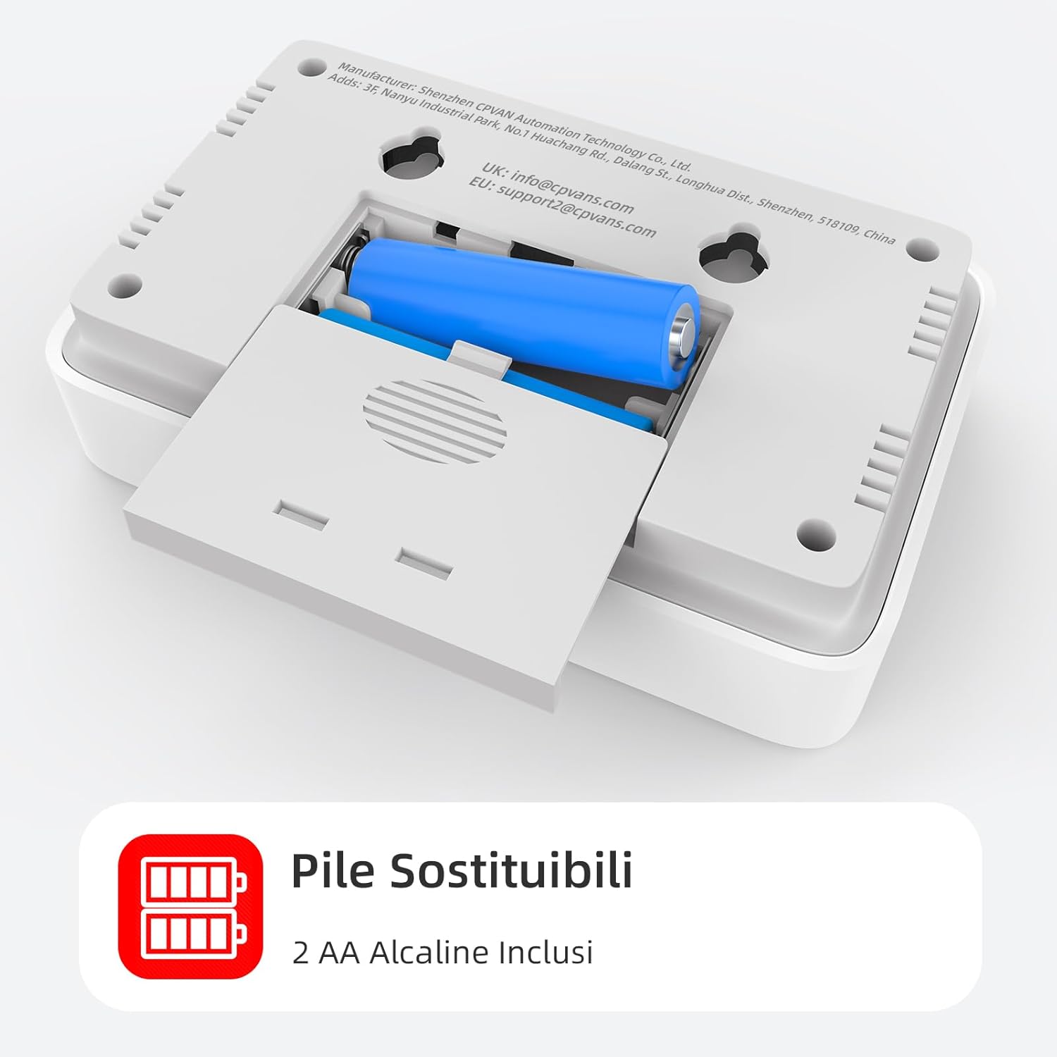 Thumbnail 3 de CPVAN Détecteur de monoxyde de carbone 3 en 1 avec température et humidité (EN 50291) – lot de 2