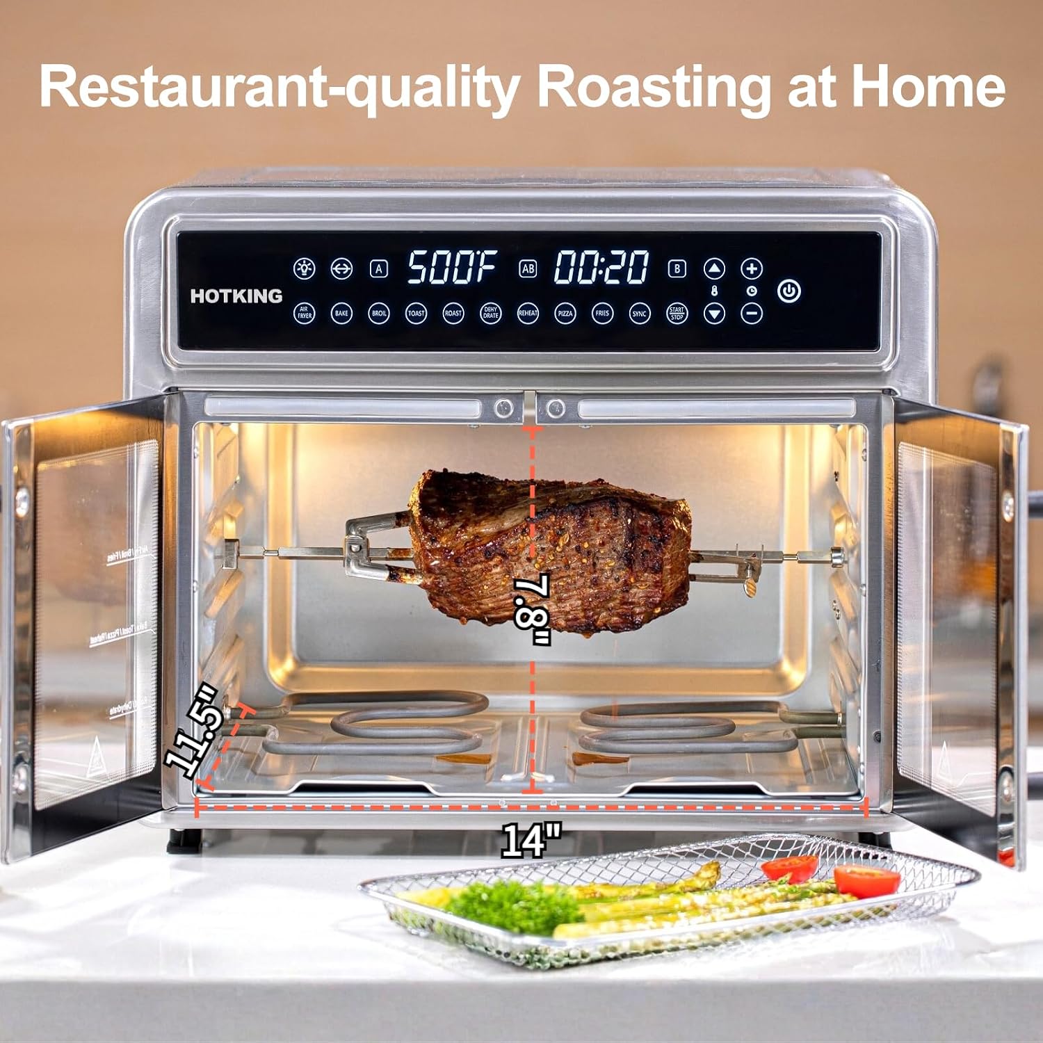 Thumbnail 4 de HotKing Air Fryer Toaster Oven 28 QT