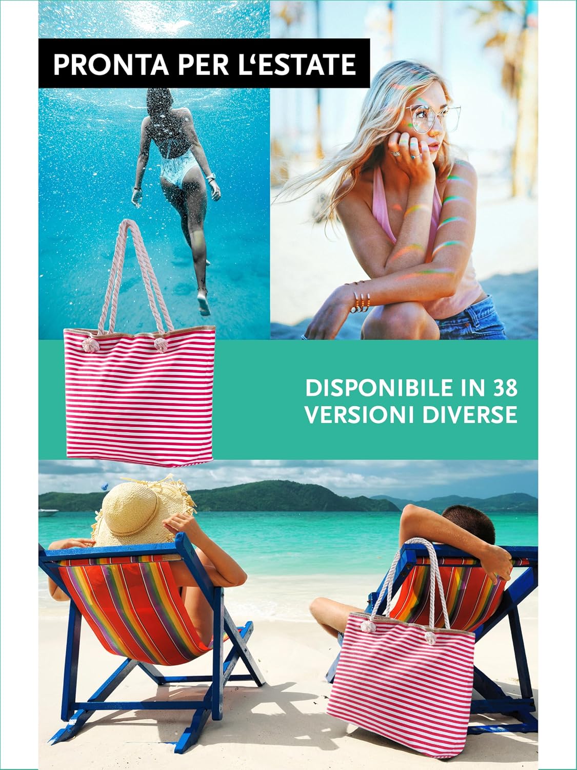 Detalle 1 de DonDon Grande shopper da spiaggia XXL