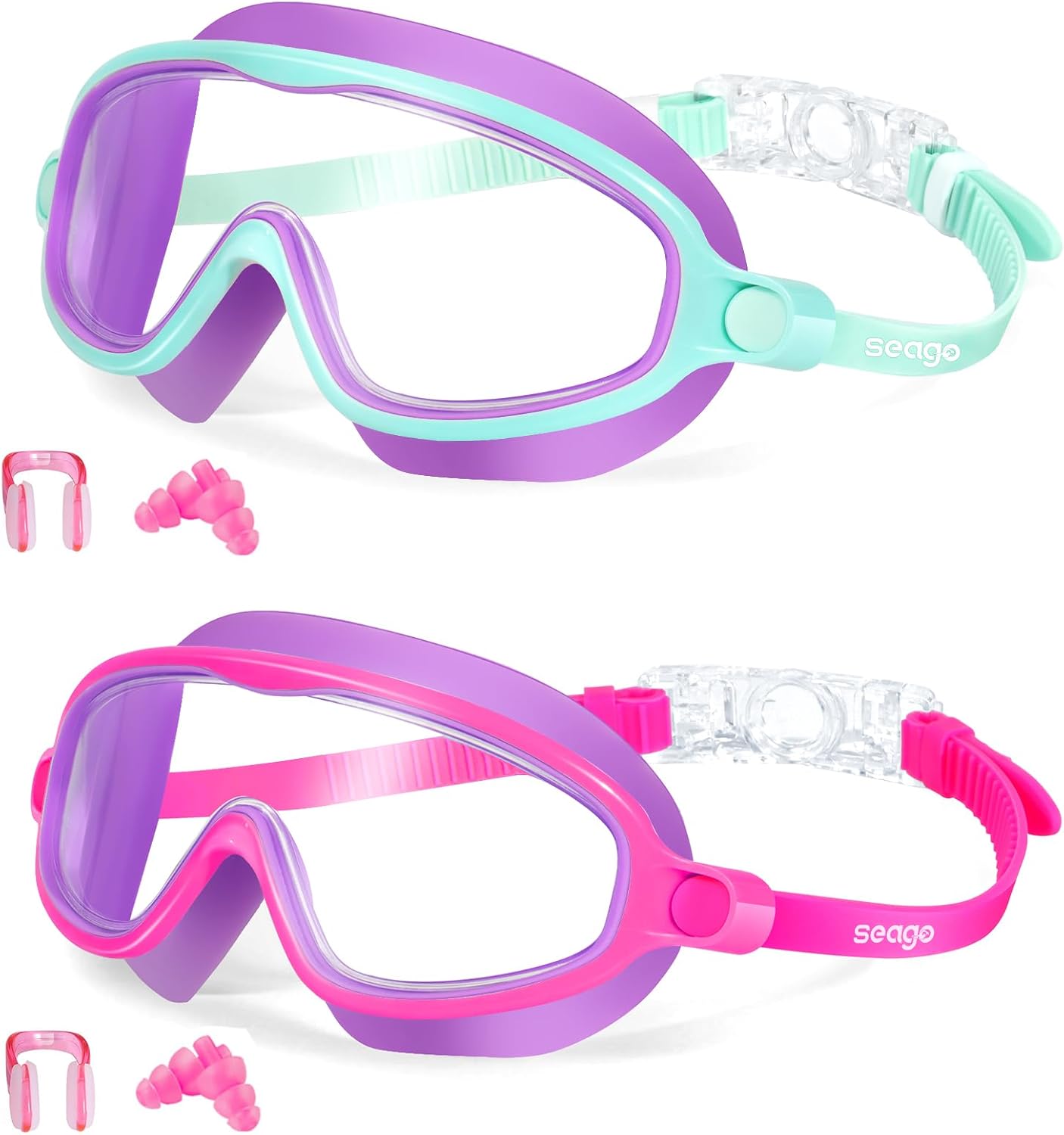 Detalle de Seago Kids’ Swimming Goggles, Ages 3–14