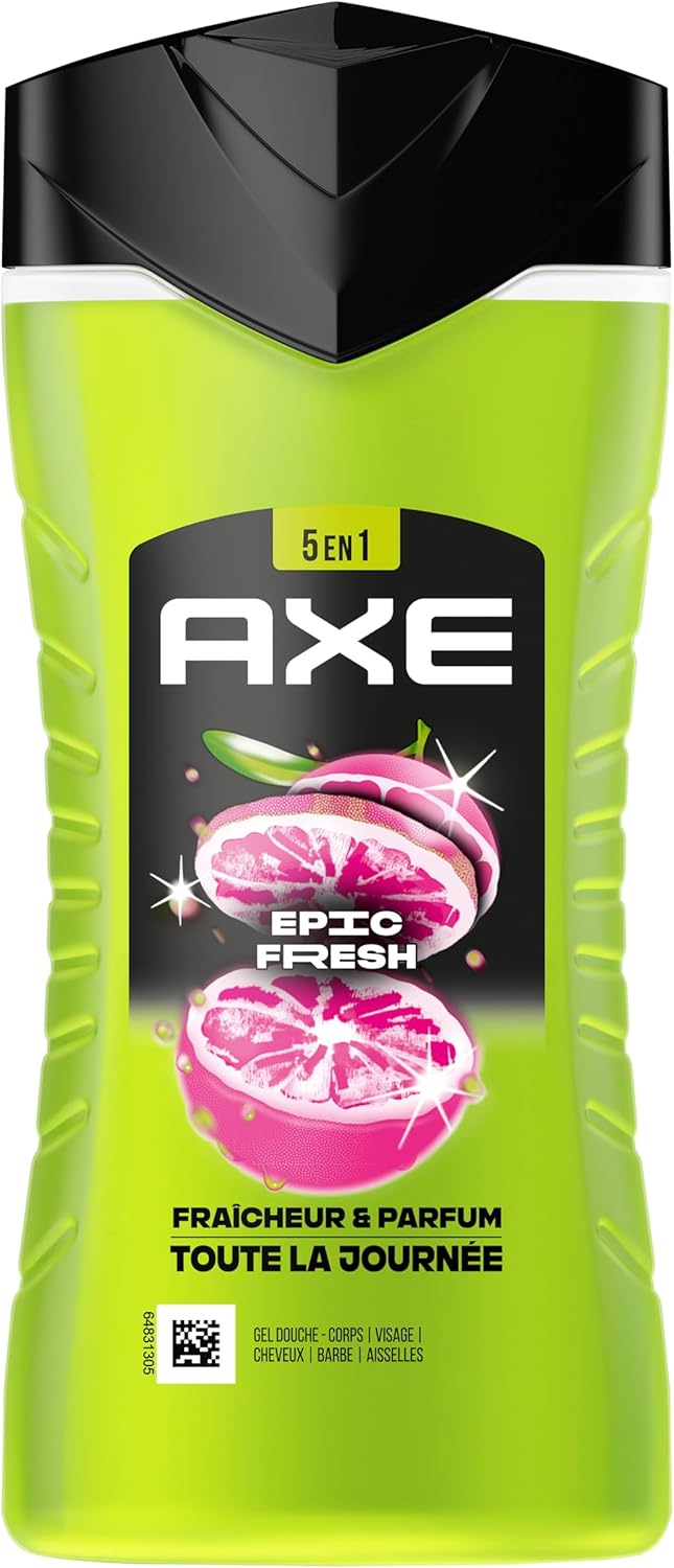 Thumbnail 1 de AXE Epic Fresh – Gel douche homme 5-en-1 87% d’ingrédients d’origine naturelle, parfum ananas & pamplemousse (lot 12x250 ml)