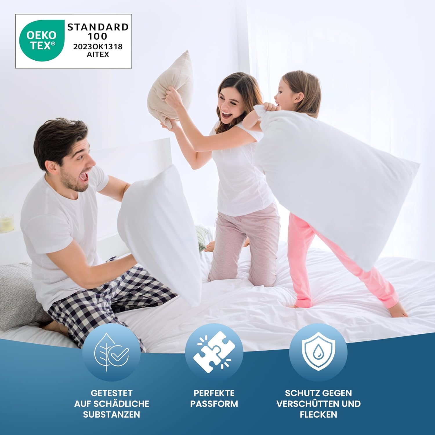 Thumbnail 5 de Utopia Bedding Matratzenschoner 90 x 200 cm (2er Pack) – wasserdicht, atmungsaktiv, mit elastischen Eckbändern