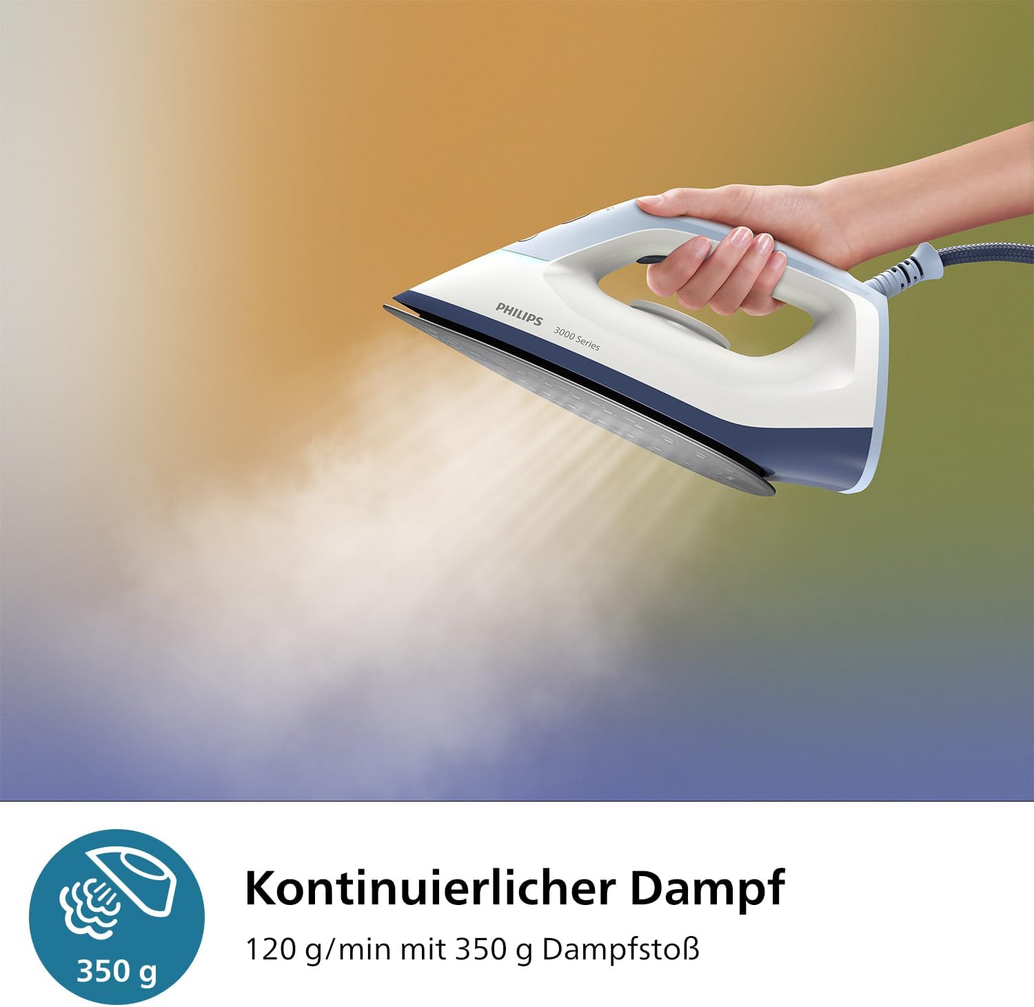 Thumbnail 3 de Philips Dampfbügelstation 3000 Series PSG3000/20 – 2400 W, 120 g/min Dauerdampf, 350 g Dampfbschub, Keramiksohle