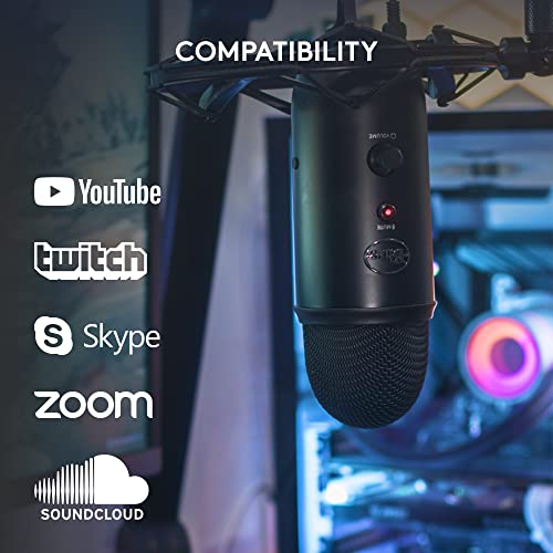 Thumbnail 8 de Logitech Creators Blue Yeti USB Microphone for PC & Mac (Blackout) with Blue VO!CE, 4 Pickup Patterns
