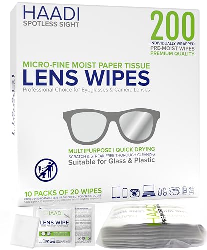 Detalle de HAADI Lens Cleaning Wipes 200