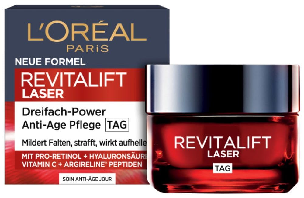 Detalle de L'Oréal Paris Revitalift Laser Dreifach-Wirkung Anti-Aging Tagescreme – 50 ml