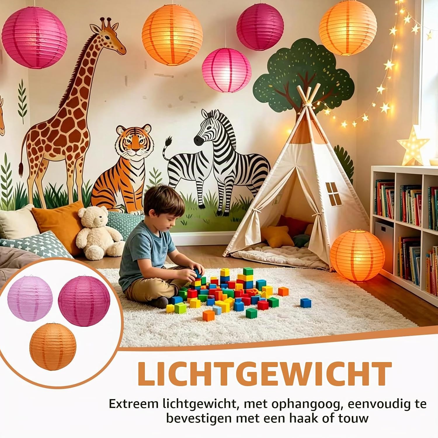 Thumbnail 4 de GVTCO GM03-Rot-gelb paper lantern12pcs papieren lampions, 4 maten