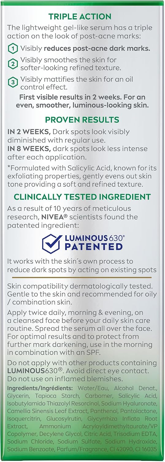 Detalle de NIVEA Post-Acne Marks Face Serum, 30 mL