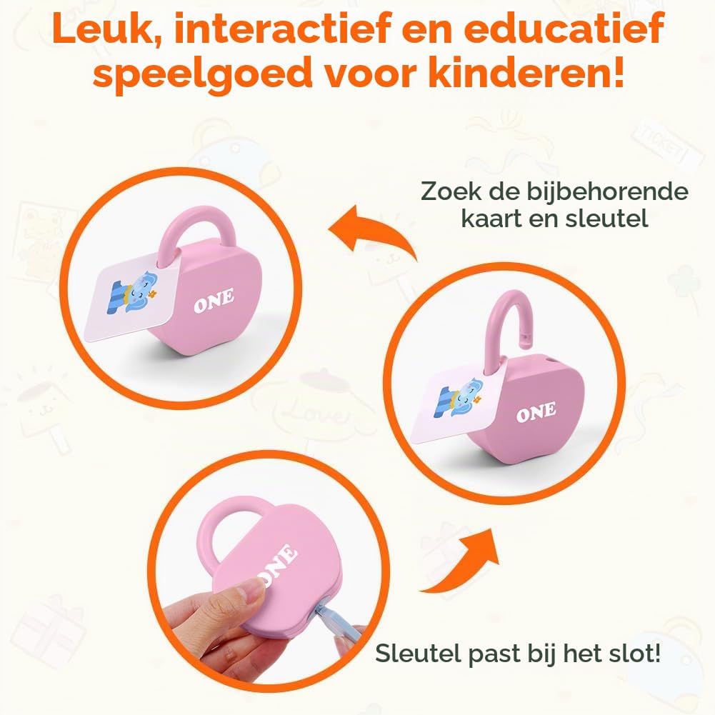 Thumbnail 4 de AOOSA slot- en sleutelset met 5 sloten, sleutels en telkaarten
