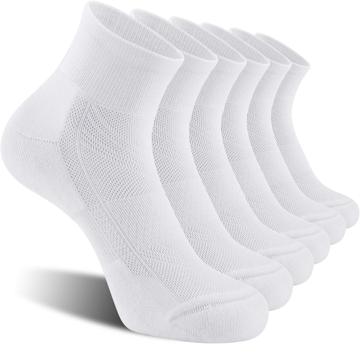 Detalle de CS CELERSPORT 6-Pack Men's Cushioned Ankle Socks for Running