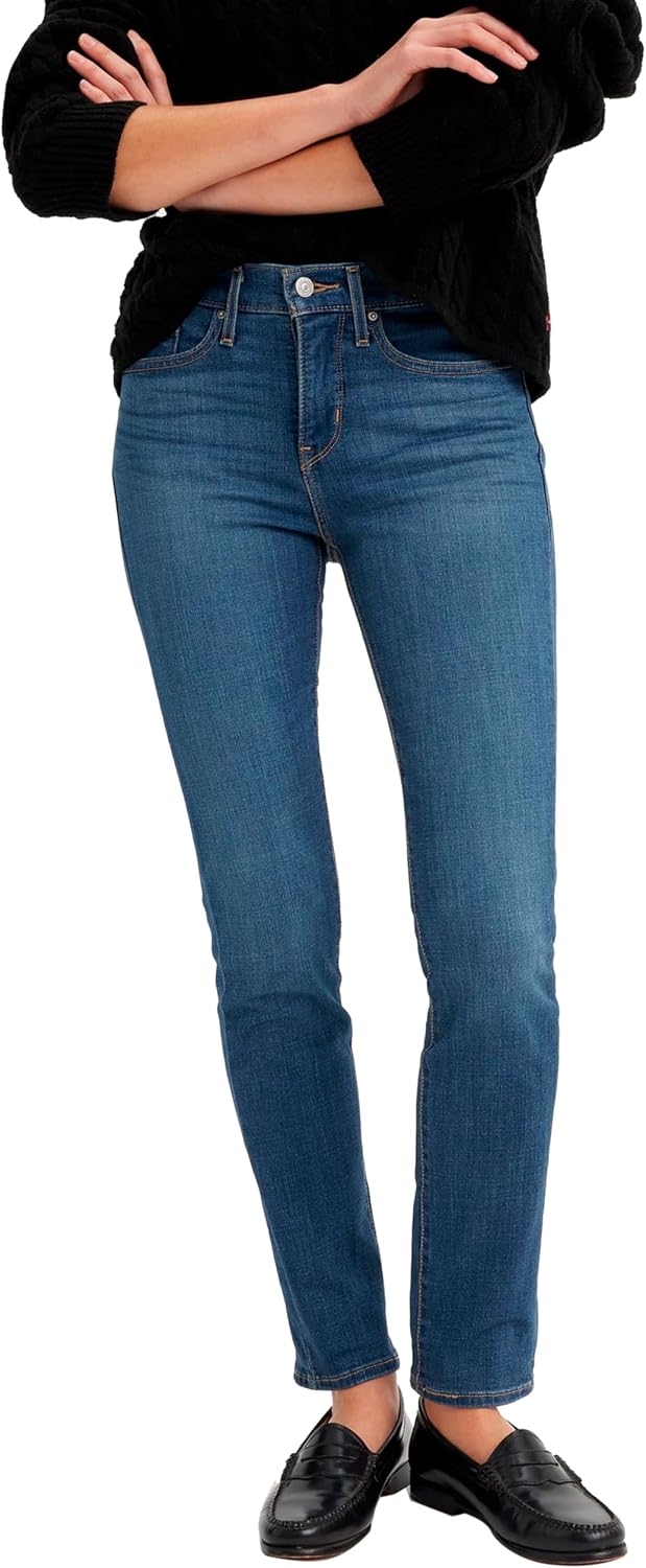 Detalle de Levi's 312 Shaping Slim – damskie jeansy modelujące, średni stan, 5 kieszeni