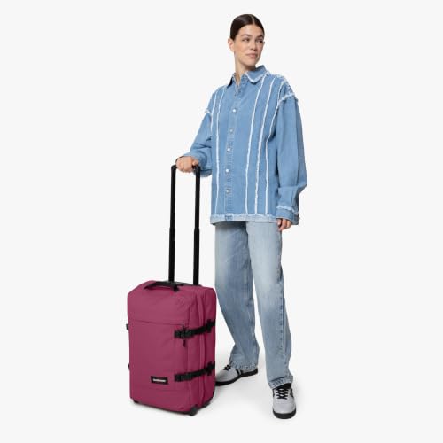 Detalle 2 de Eastpak Tranverz S Valise cabine 42L – Wine Burgundy, à roulettes, 2 compartiments
