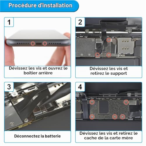 Thumbnail 5 de ZHUROUPU écouteur de remplacement pour iPhone 11 avec nappe et joint prédécoupé