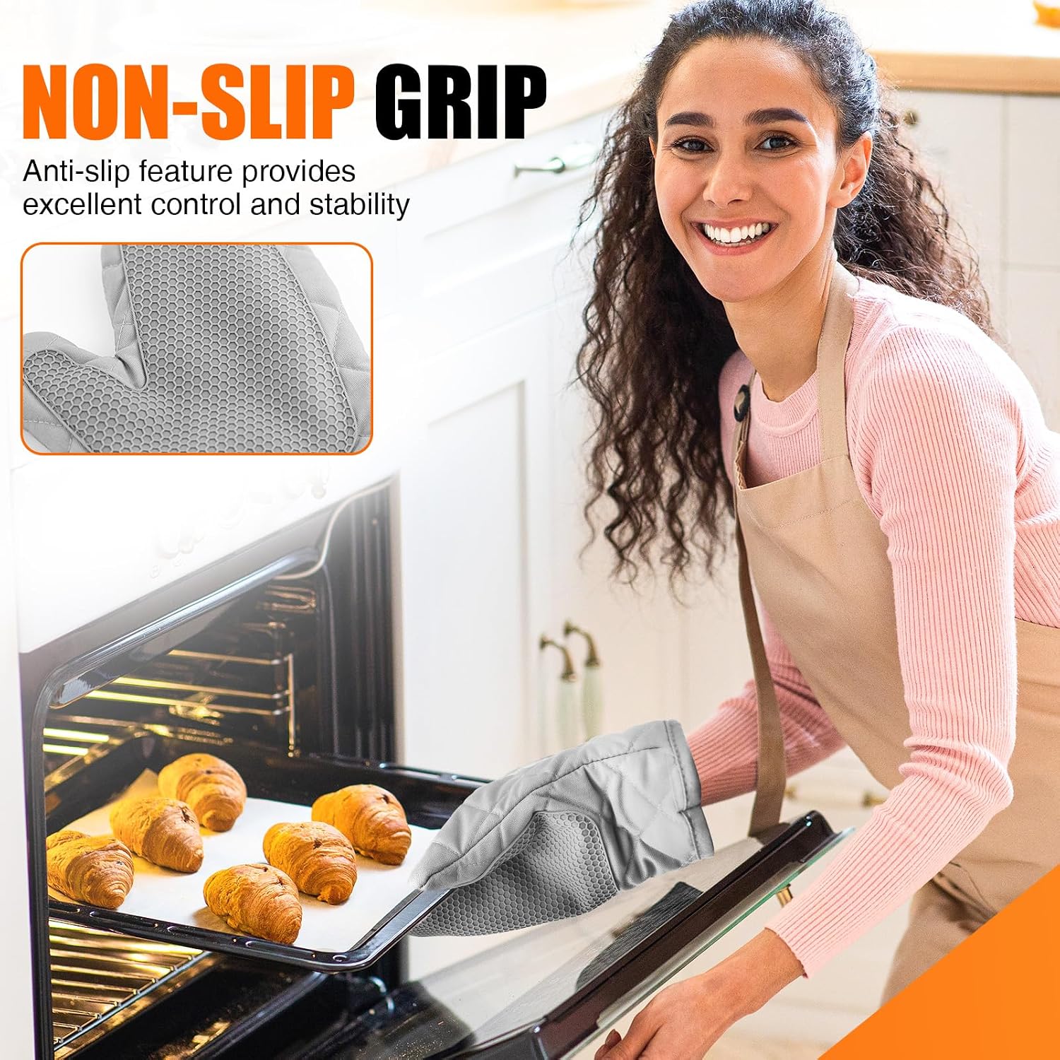 Detalle 1 de Silicone Oven Mitts, 10.5-Inch
