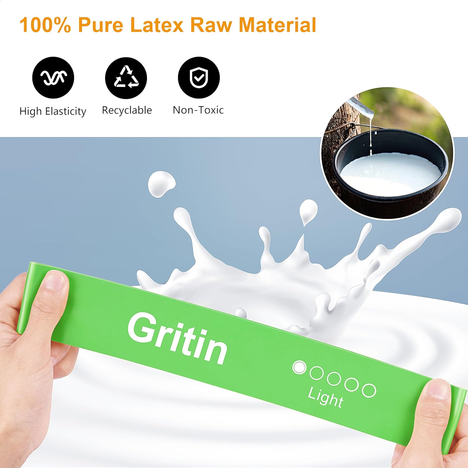 Thumbnail 2 de Gritin Resistance Bands Set of 5, Multi‑level 🏋