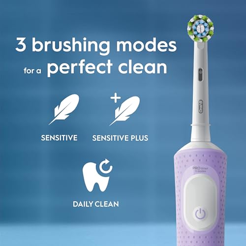 Thumbnail 5 de Oral-B Vitality Pro Electric Toothbrush for Adults (Purple) – 1 Handle, 2 Heads, 3 Modes
