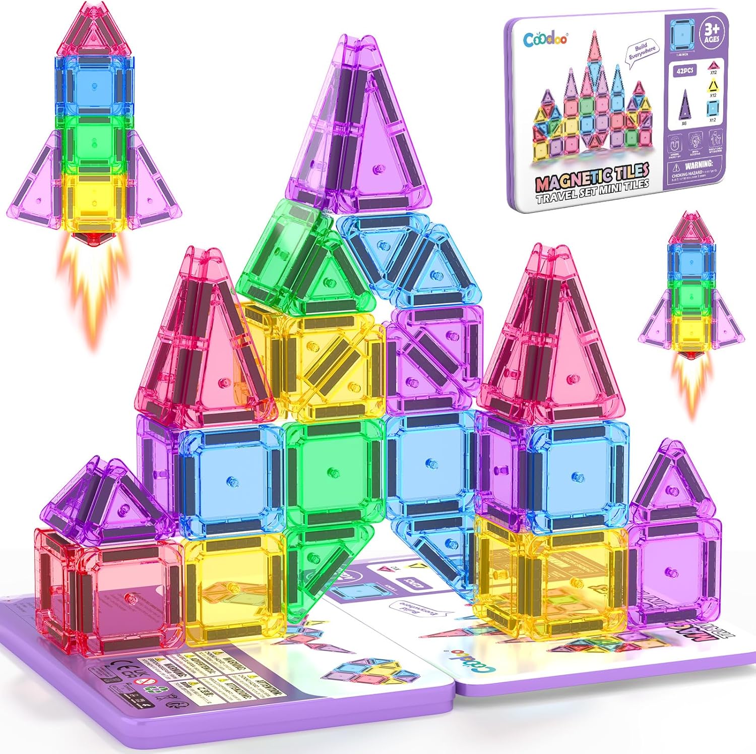 Detalle 2 de Coodoo Magnetic Blocks 42 piece travel set