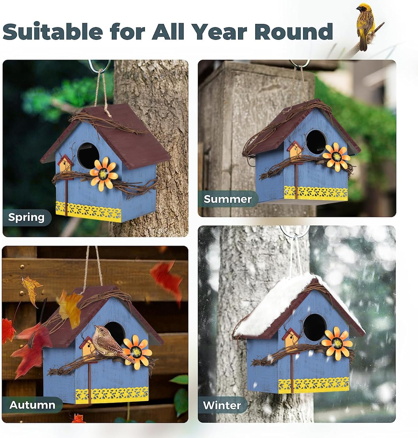 Detalle 1 de JUJOYBD Vogelhaus Nistkasten Meisen