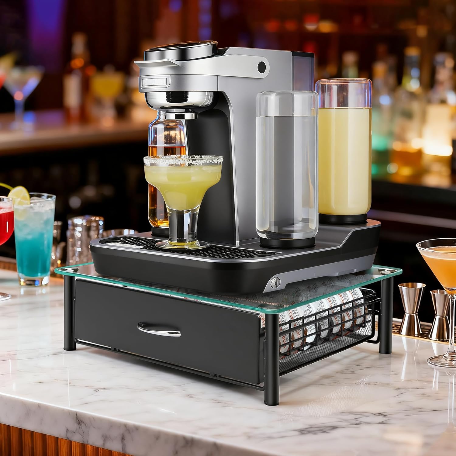 Detalle de Cocktail Beverage Storage Drawer for Bartesian Capsules and BEV by Black+Decker – 36-Capsule Organizer