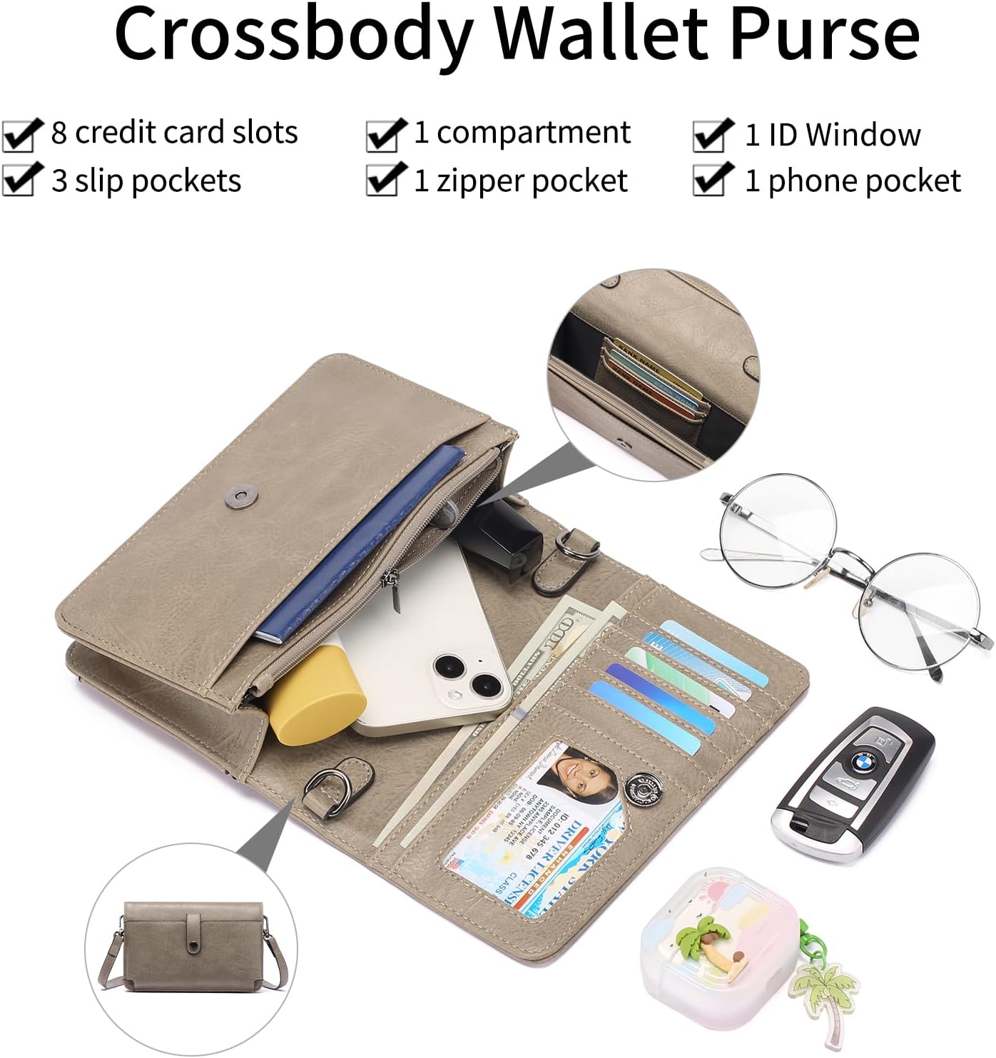 Detalle de SENDEFN Crossbody Phone Bag 19.5cm