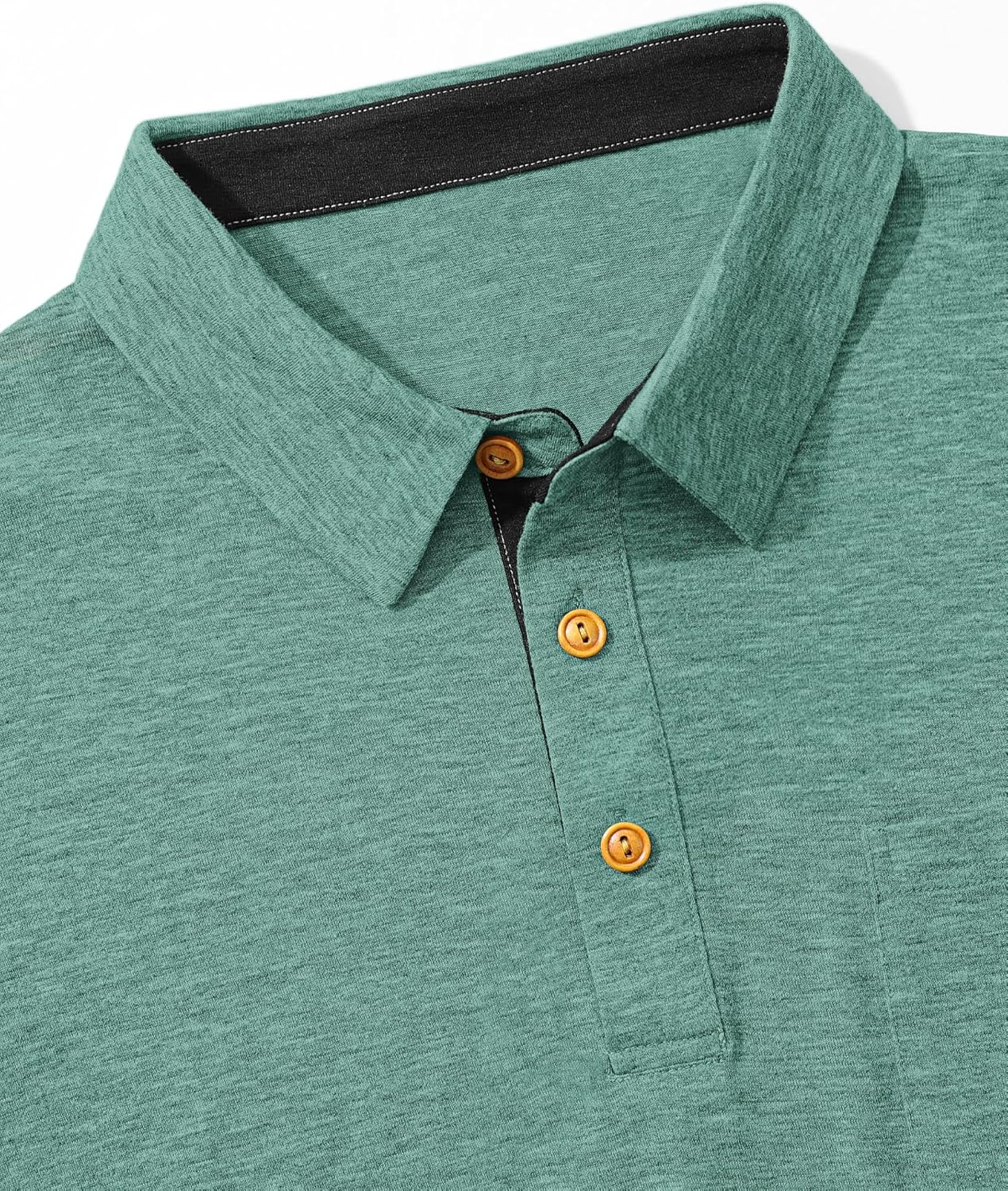 Detalle de TARAINYA Poloshirt Herren Baumwolle Kurzarm – bequem, vielseitig und praktisch mit Brusttasche