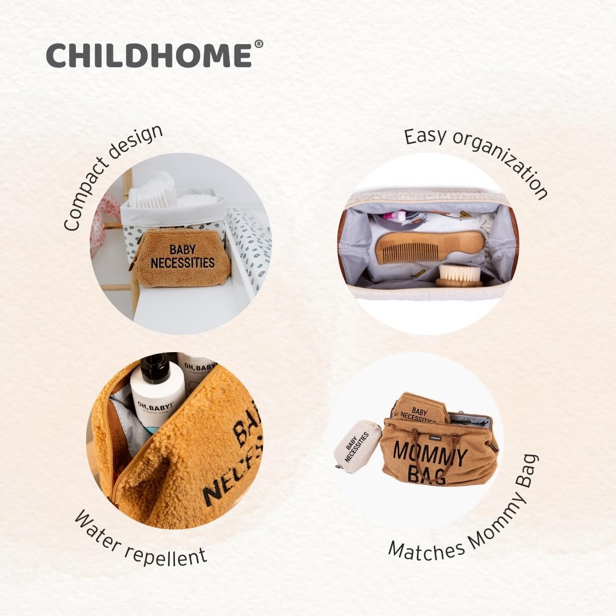 Thumbnail 2 de CHILDHOME – Trousse de toilette bébé/enfant déperlante Pochette Toilette Leopard