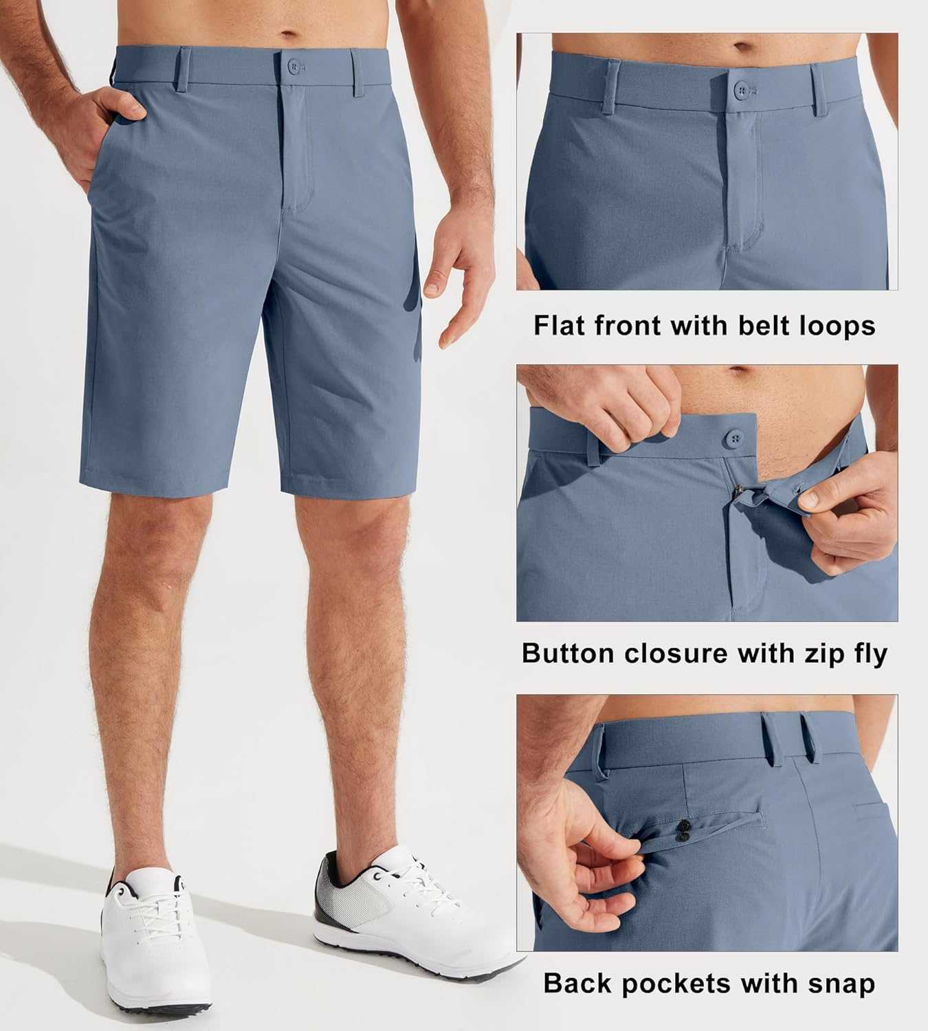 Thumbnail 3 de Libin Men’s Golf Shorts (7”/9”) Flat-Front Hybrid Quick-Dry, Water-Resistant