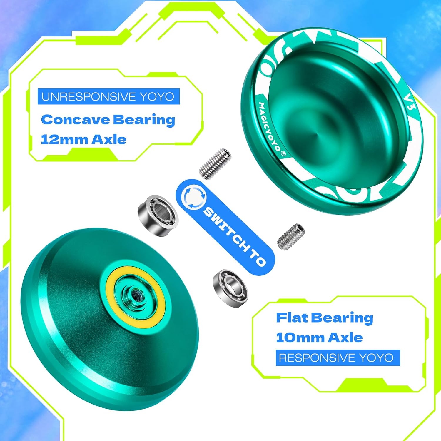 Thumbnail 4 de MAGICYOYO V3 Aluminum Yo-Yo, Responsive Play with Unresponsive Upgrade