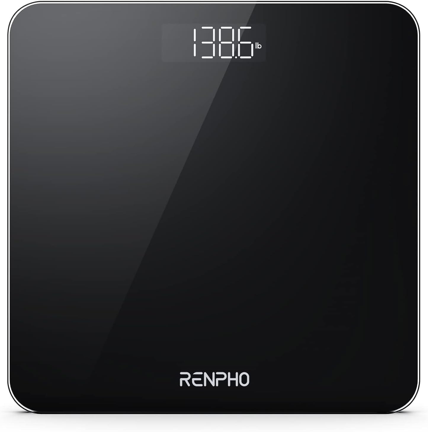 Detalle de RENPHO Balance numérique de salle de bain Balance Personne, plateforme 11" (280 x 280 mm) – Noir