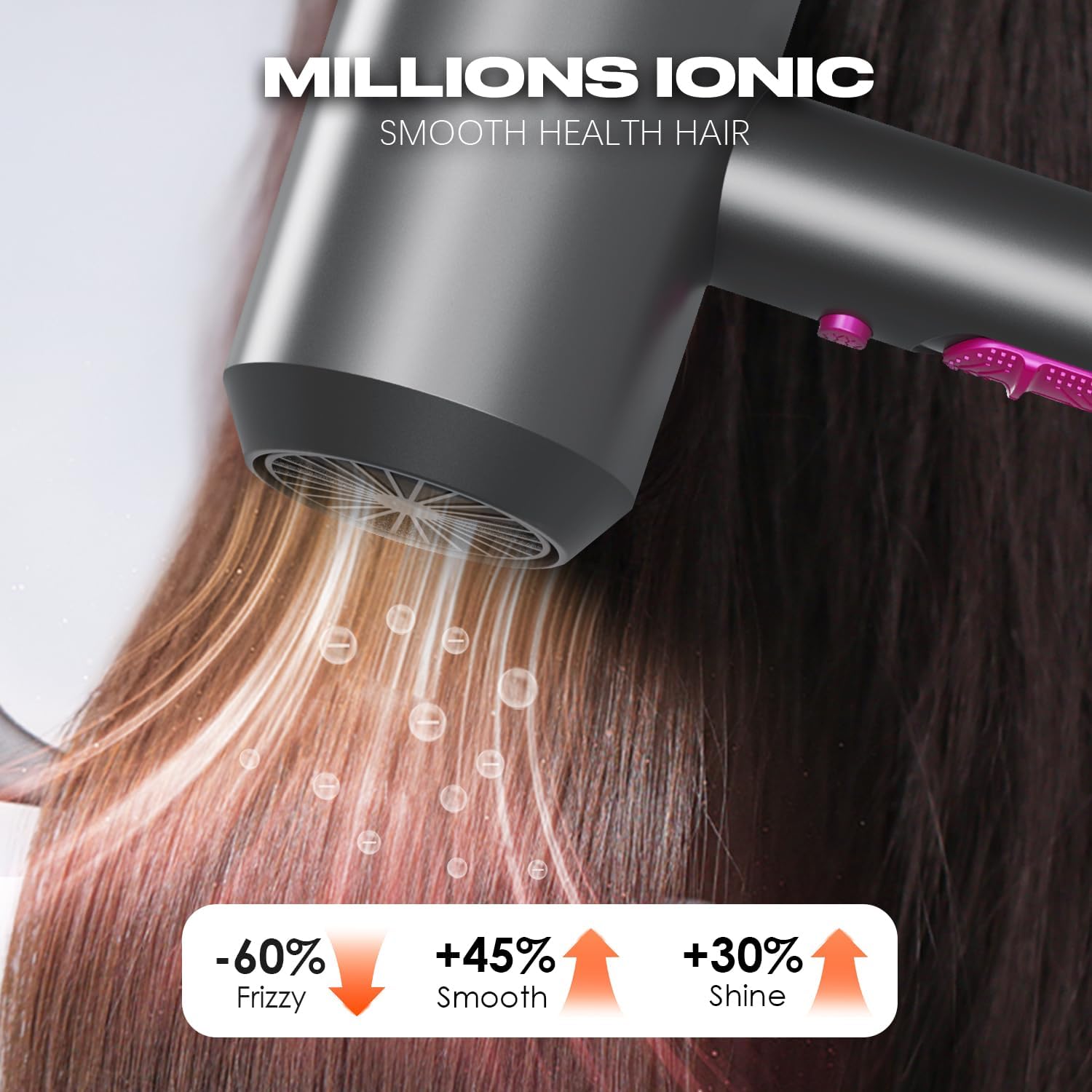 Thumbnail 1 de Dekuri Hair Dryer Professional Ionic Hairdryer with 2 Speeds, 3 Heats, Cool Shot, Diffuser & 2 Concentrators