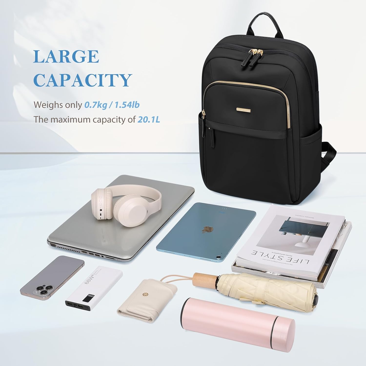 Thumbnail 4 de GOLF QUALITY Travel Backpack for Women 16 Inch Waterproof Carry On – Multi-layer Laptop Bag