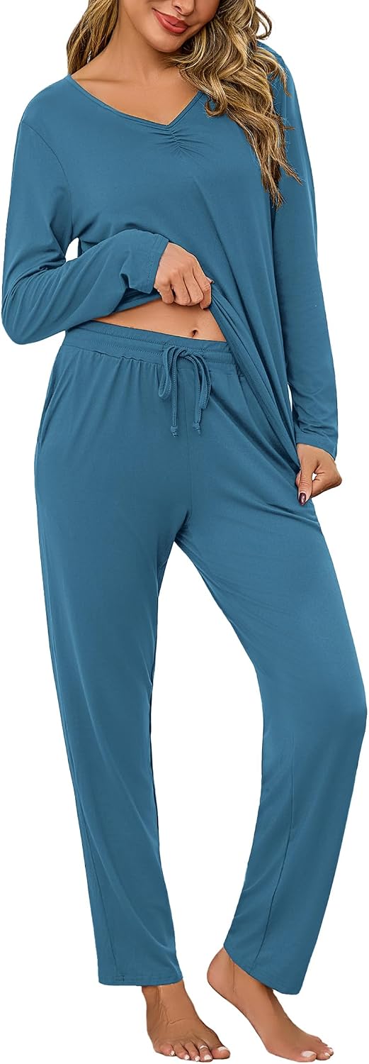 Imagen de Bresdk Pyjama Femme Hiver coton manches longues en OfertitasTOP