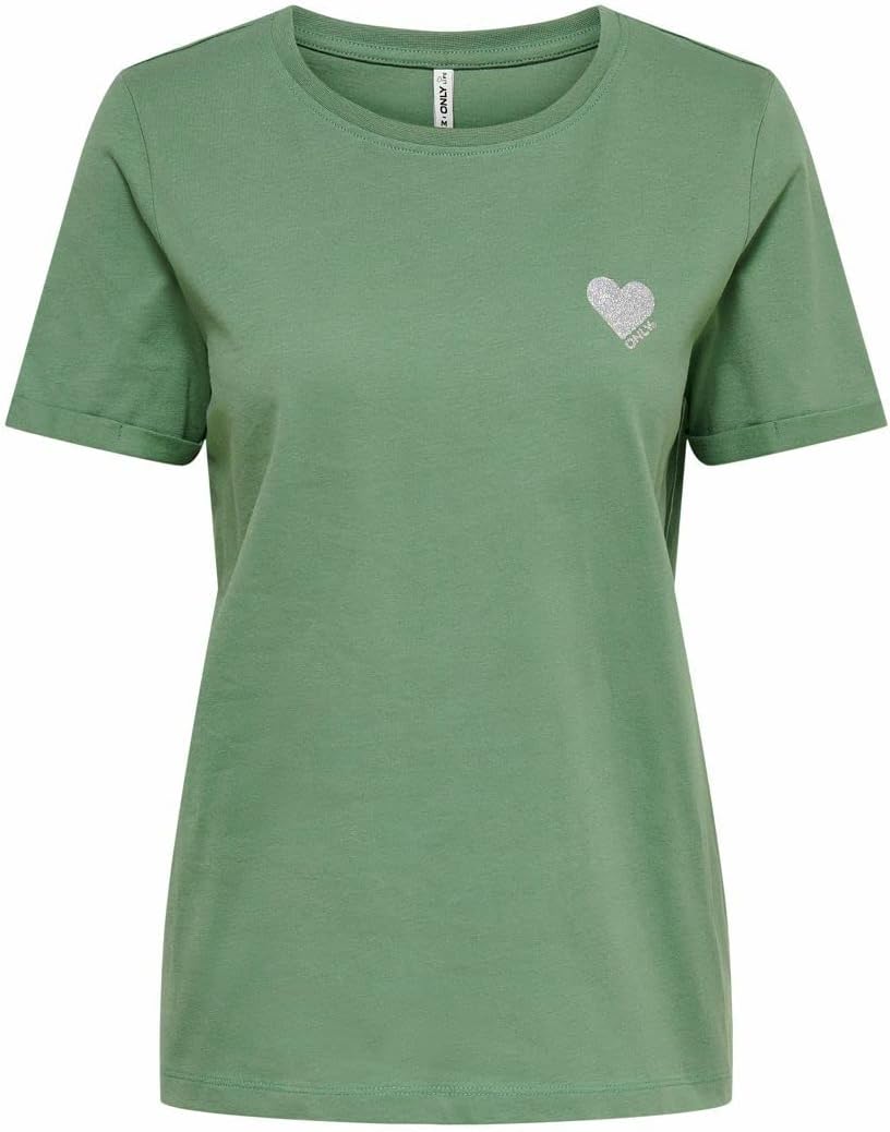 Thumbnail 5 de ONLY Damen T-Shirt ONLKITA Regular Fit – 100% Baumwolle, BCI, XS–XL, Gelb-Grün-Schwarz-Weiß-Rosa-Orange