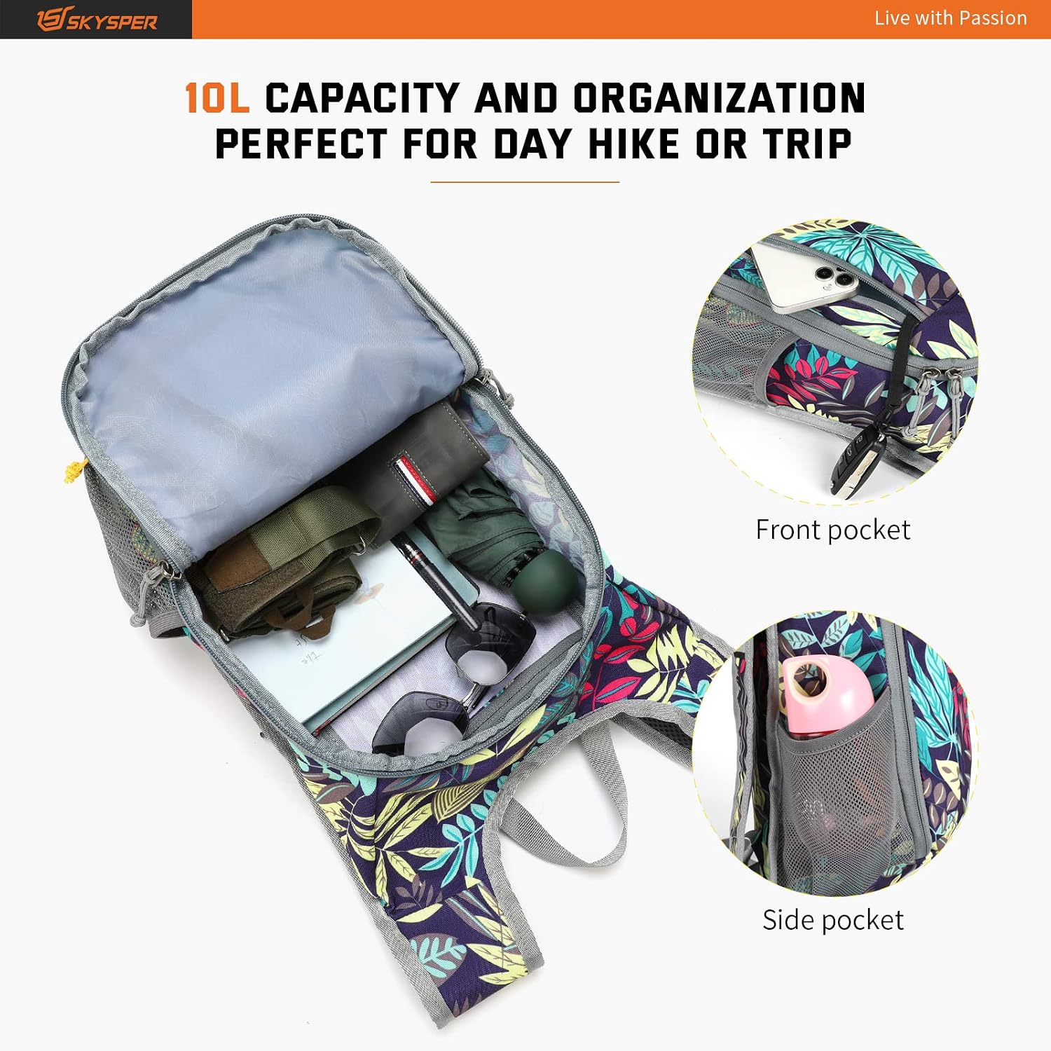 Thumbnail 3 de SKYSPER Small Daypack 10L: Packable, Lightweight Travel Daypack for Everyone