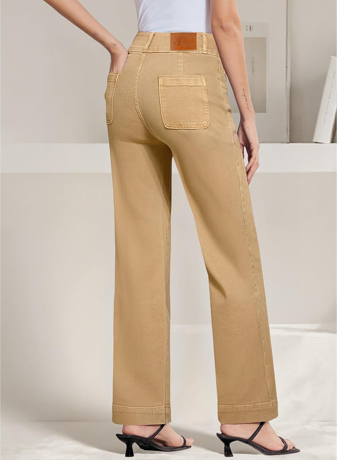 Thumbnail 1 de Sidefeel High Waisted Wide Leg Jeans