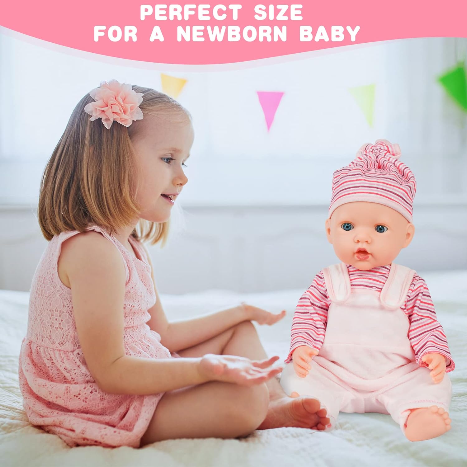 Thumbnail 5 de Aolso Baby-Puppen-Outfit 35–45 cm Rosa