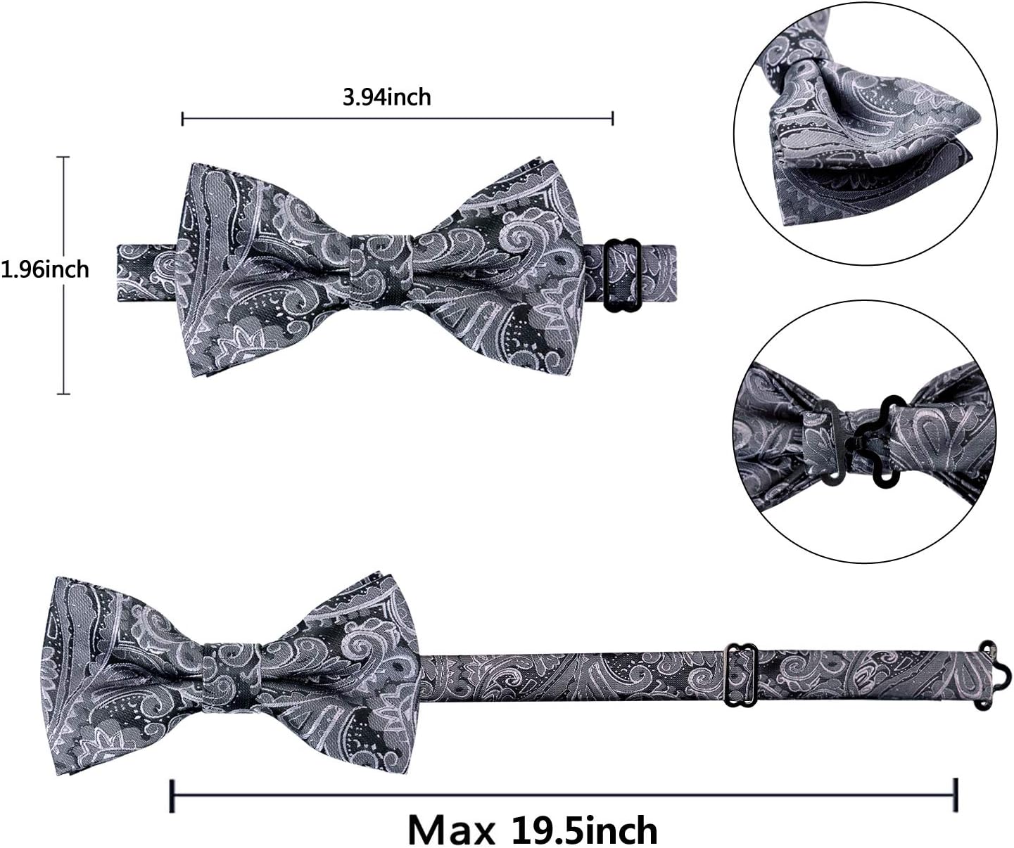 Thumbnail 4 de Alizeal Banded Bow Tie 10cm